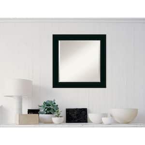 Medium Square Black Contemporary Mirror (25.13 in. H x 25.13 in. W)
