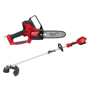 M18 FUEL 8 in. 18V Lithium-Ion Brushless Electric Battery Chainsaw HATCHET w/M18 FUEL String Trimmer Kit (2-Tool)