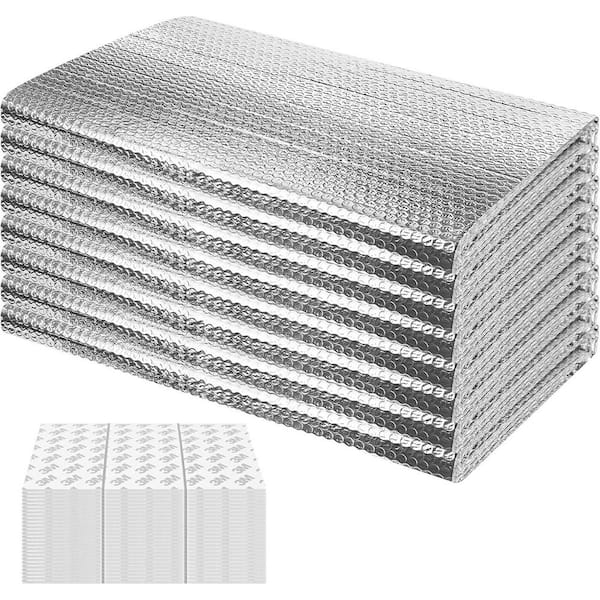 Garage Door Insulation Panels Kit 2 ft. L x 54' W Radiant Barrier (8-Pack) Thermal Reflective Double Bubble Foil Sheets