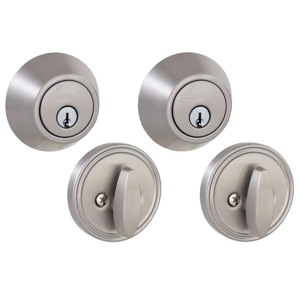 Defiant Satin Nickel Single Cylinder Deadbolt (2Pack)32DLX21D2 The