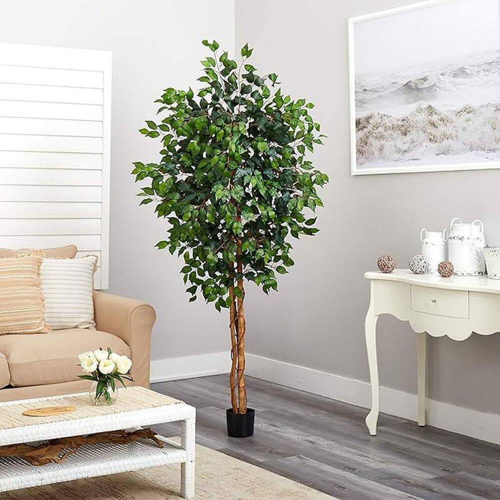 6 ft. Artificial Ficus Tree in Pot for Indoor/Outdoor