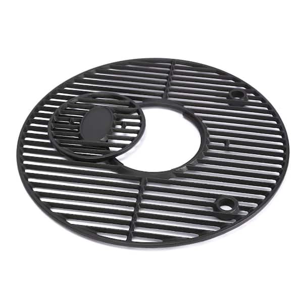 19.5 in Round Porcelain-Enamel Cast Iron Grate for Akorn Kamado, Pit Boss K24, Char-Griller 16620 Kamado Grills