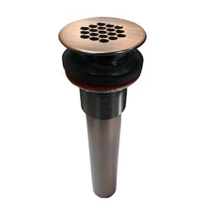1-1/4 in. Lavatory Grid Drain without Overflow, Antique Copper