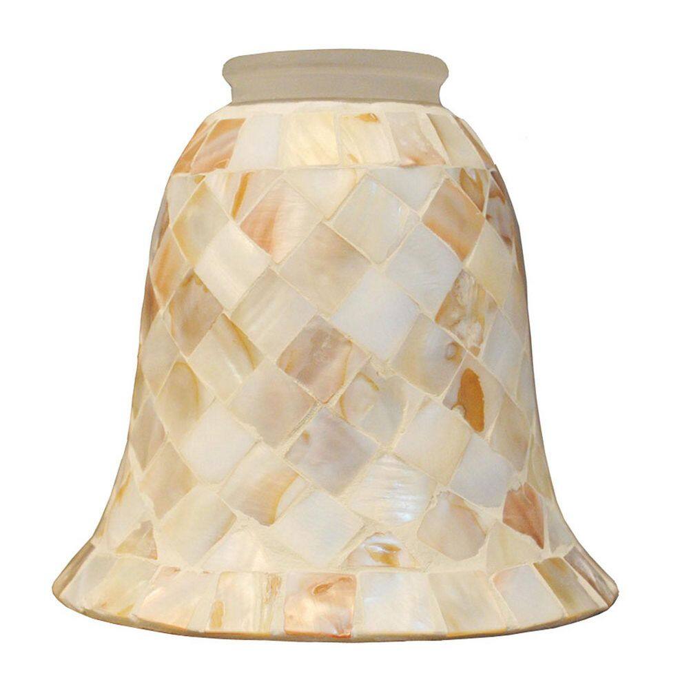 "5.2"" H Yellow Mosaic Style Glass Bell Pendant Shade in Champagne Finish with 1.65 in. Lip Fitter（Not included）" price history on PriceWatchPro