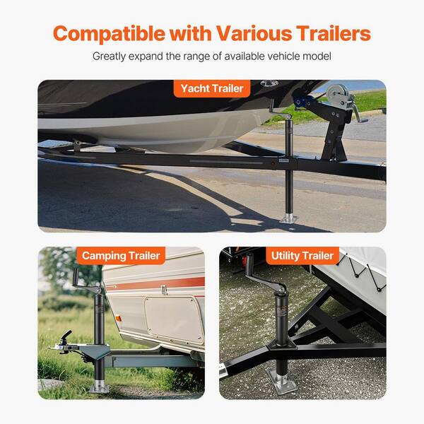 thumbnail image 2 of DOPPY 2000lbs Trailer Jack – Side Wind Tongue Jack, 15 Inch Drop, For Campers & Boats 2 of 2