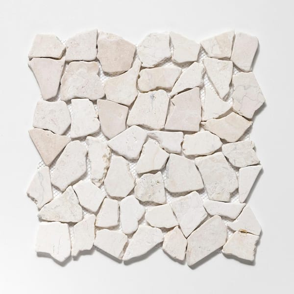 Fit Mosaic Tile Sample Color White 4 in. x 6 in.