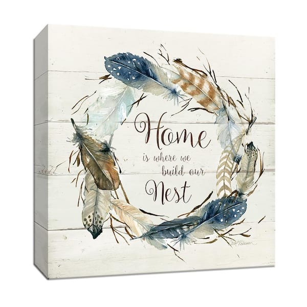 PTM Images 15 in. x 15 in. ''Feather Home Nest'' Canvas Wall Art