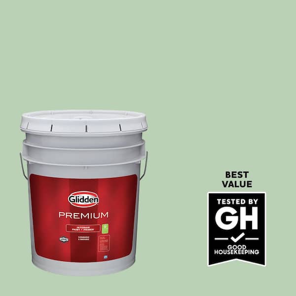 Glidden Premium 5 gal. Lime Taffy PPG1130-4 Satin Interior Latex Paint