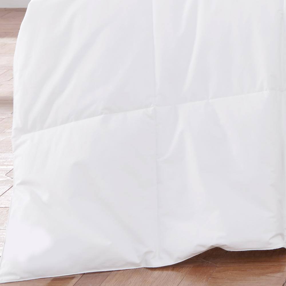 Twin White Cotton Down Comforter Set