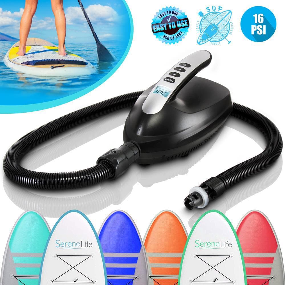 SereneLife Electric 110W 12Volt Quick Air Inflator and Deflator for Watersports