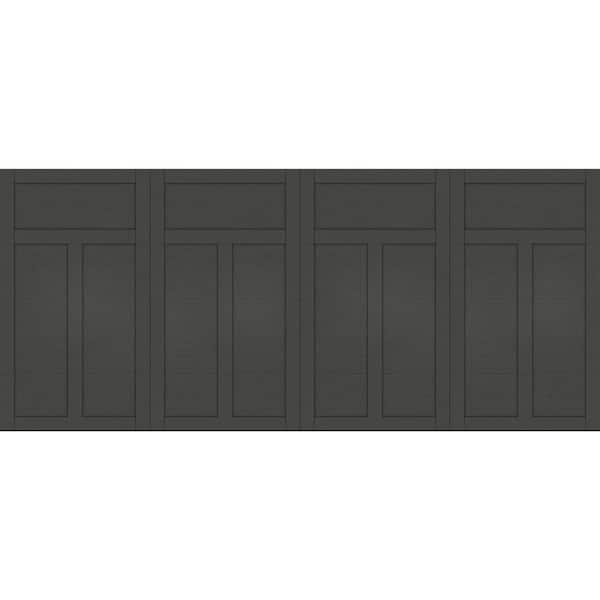 Canyon Ridge Elements 16 ft. x 7 ft. 6.5 Insulated Solid Design 12 Iron Ore Solid Garage Door without Clear Glass Window