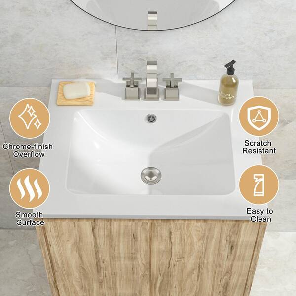 Sarlai 24 in. W x 19.7 in. D Ceramic Drop in Single Bowl Sarlai 24 in. W x 19.7 in. D Ceramic Drop in Single Bowl