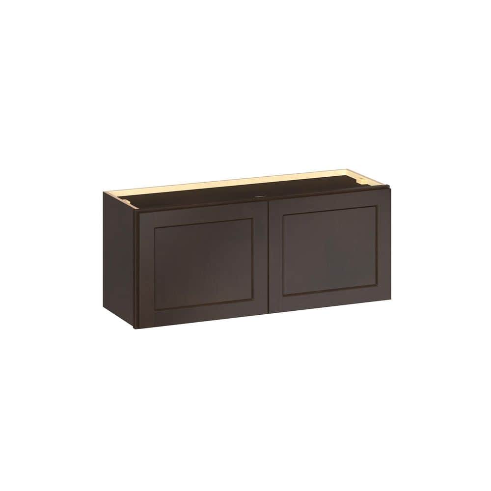 Emerson Cocoa Wall Bridge 2-Door Ready to Assemble Kitchen Cabinet (36 in. W x 15 in. H x 12 in. D) price history on PriceWatchPro