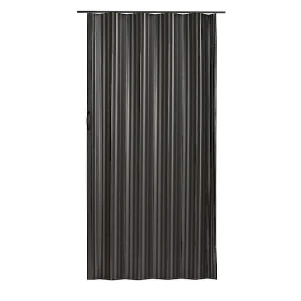 Spectrum Dunes 48 in. x 80 in. Black Vinyl Accordion Door with Hardware