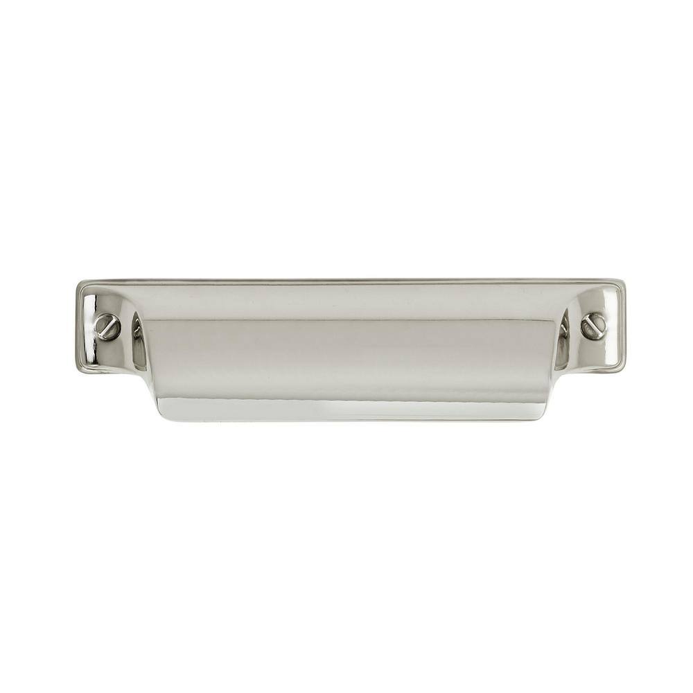 Polished Nickel 4.25'' Cup Pull with Mounting Hardware