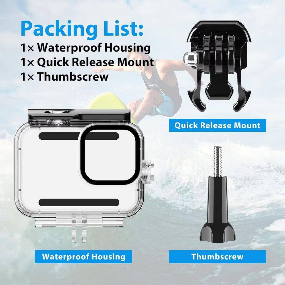 60m Waterproof Case for GoPro 9-13 Plus Bracket - Thumbnail 3