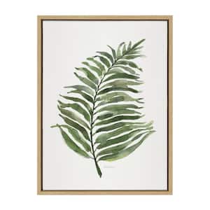 Green Fern by Patricia Shaw Framed Nature Canvas Wall Art Print 24.00 in. x 18.00 in.
