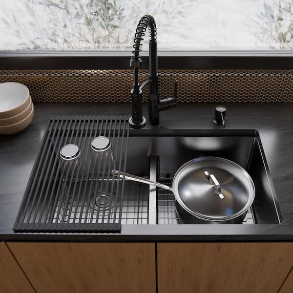 33-in. Undermount 50/50 Double Bowl 16 Gauge Stainless Steel Kitchen Sink
