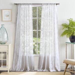 NEW Martha Window Sunset Sheer Grommet Curtain Panel Gray Drizzle 50"X84" 