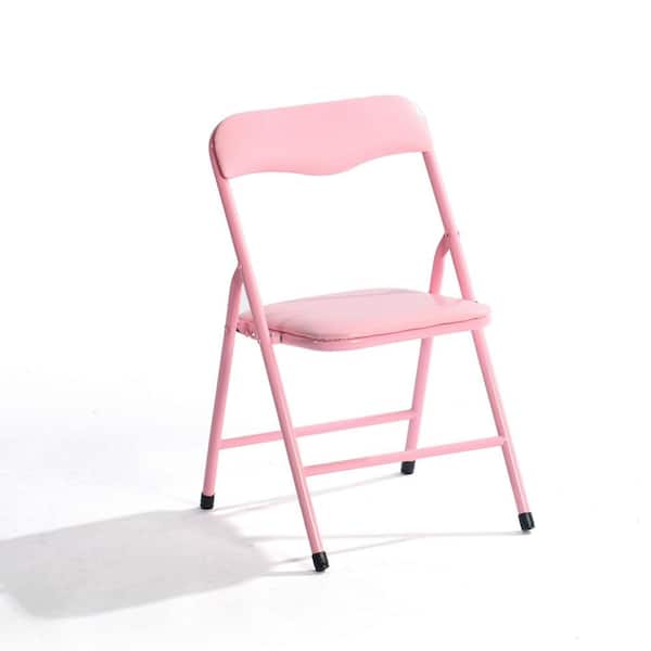 Homy Casa Page Pink 3-Piece Folding Kids Square Plastic Tabletop Purple and 2-Chairs Set, Multicolor and Writing Table Set