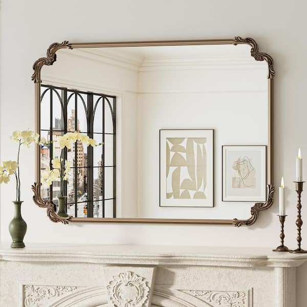 KeonJinn 40 in. H x 30 in. W Framed Rectangular Vintage Mirror