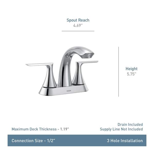 MOEN Findlay 4 in. Centerset Double-Handle Bathroom Faucet