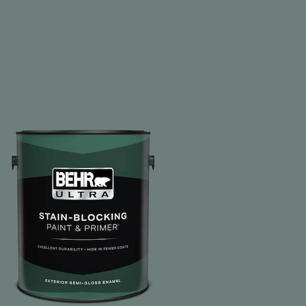 BEHR ULTRA 1 gal. #N440-5 Coney Island Semi-Gloss Enamel Exterior Paint & Primer