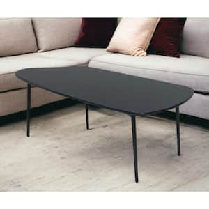 47.25 in. Black Specialty Stone Coffee Table