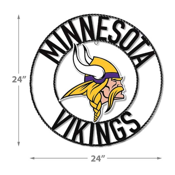 Minnesota Vikings 24' Wrought Iron Wall Art