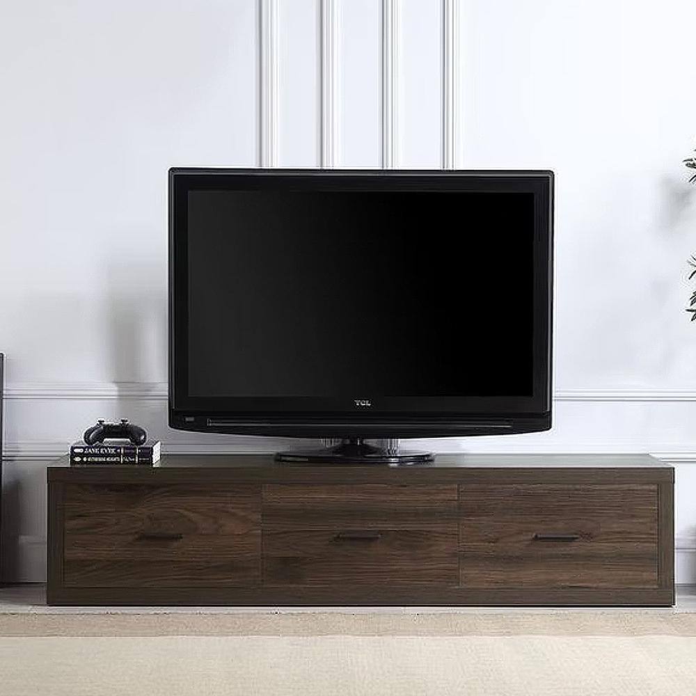 Harel 62'' Walnut Finish Media Console with Storage Cabinet