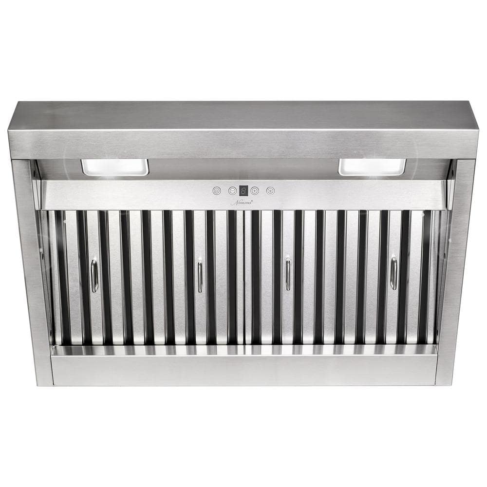 30 in. 600 CFM Ducted Insert Range Hood in Stainless Steel with Dimmable LE