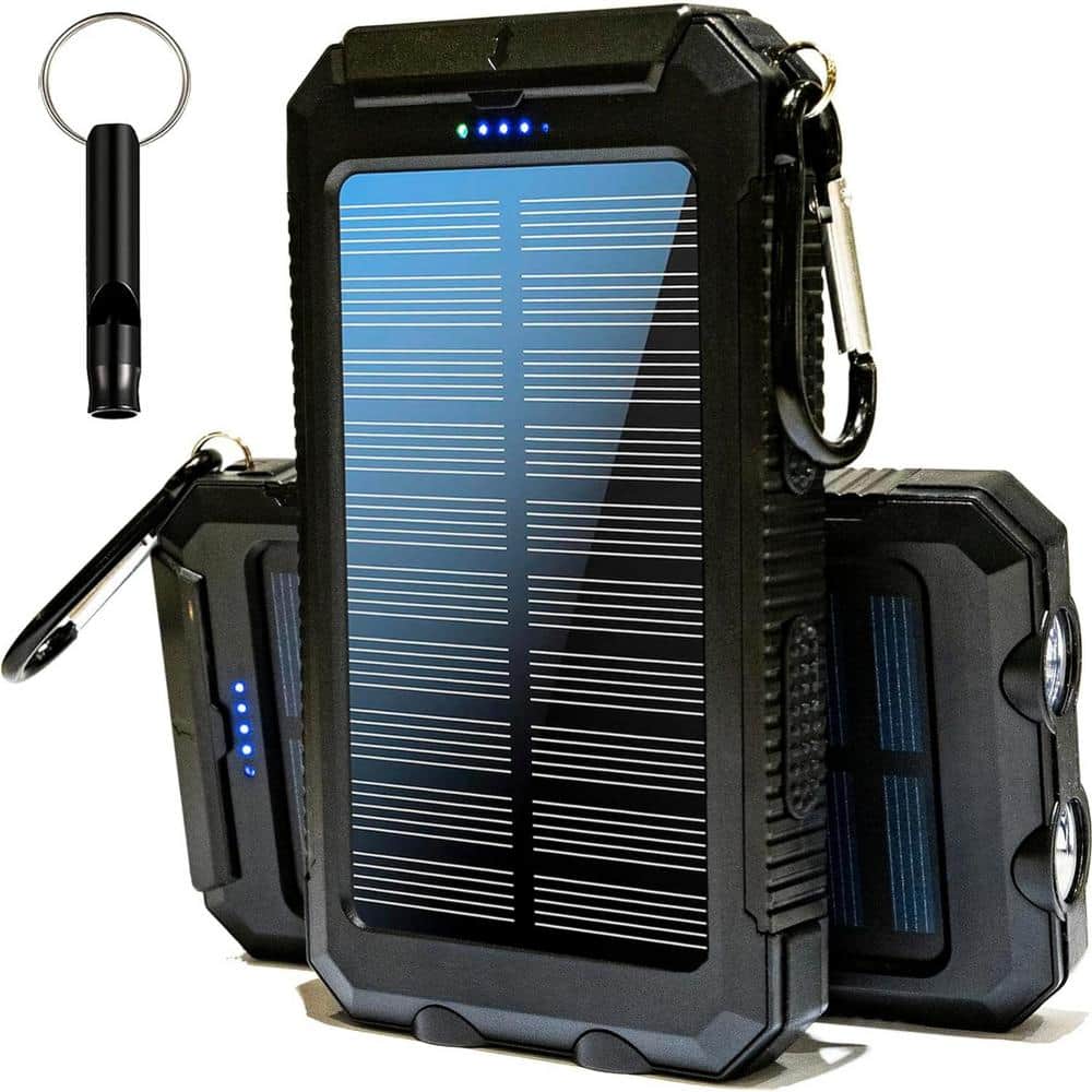 Vrbgify Solar Portable Charger Power Bank 20,000mAh with Compass