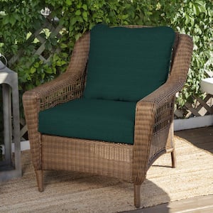 24 in. x 22 in. CushionGuard 2-Piece Deep Seating Outdoor Lounge Chair Cushion in Malachite