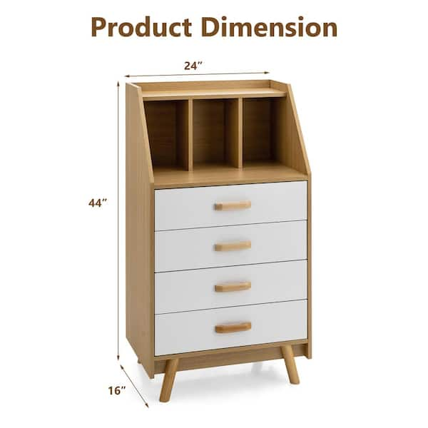 Costway Vertical Narrow Dresser Organizer Closet Storage Cabinet with  Foldable Drawers JZ10069CF - The Home Depot