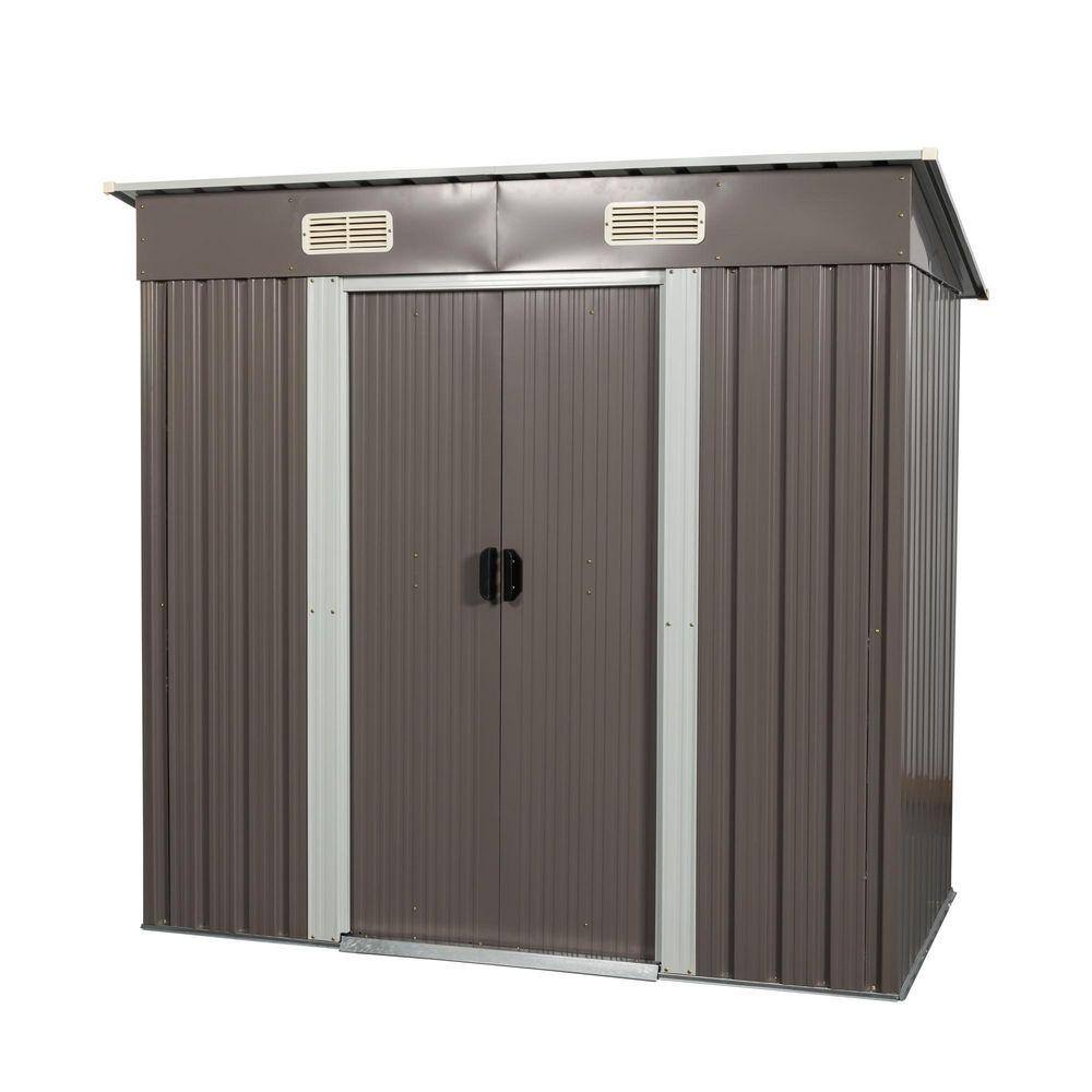 HumblePleb 6 ft. W x 4 ft. D Metal Outdoor Storage Shed with
