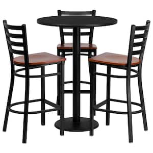 4-Piece Black Table and Chair Set