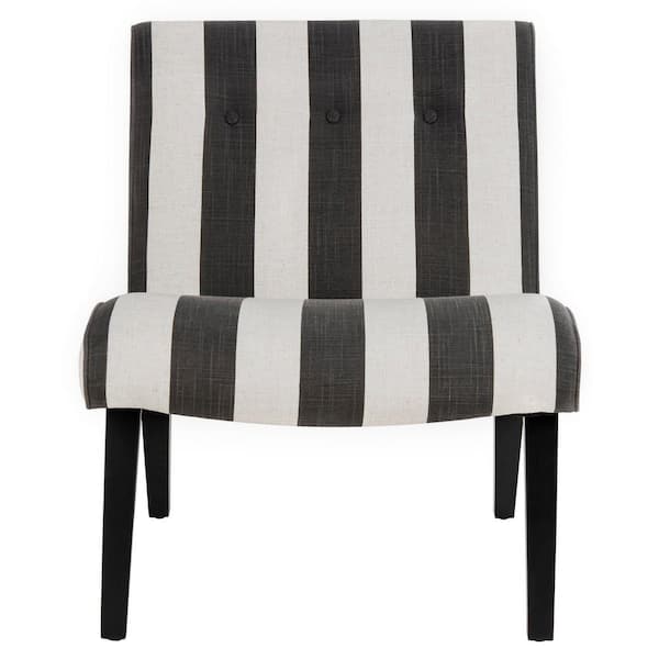Safavieh Black And White Polyester, Black And White Armless Chair