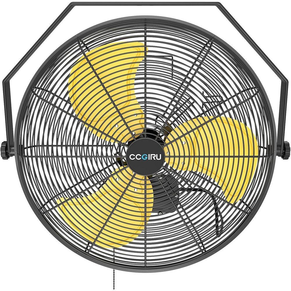 20 in. 3-Speeds Outdoor Wall Mounted Fan in Yellow with IP44 Enclosure Motor, Sealed Control Box, GFCI Plug price history on PriceWatchPro
