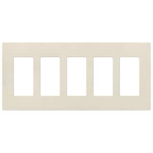 Claro 5 Gang Wall Plate for Decorator/Rocker Switches, Satin, Pumice (SC-5-PM) (1-Pack)