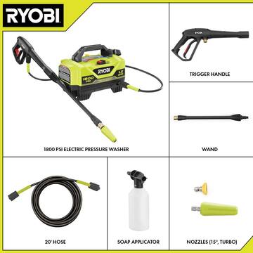 1800 PSI 1.2 GPM Cold Water Corded Electric Pressure Washer