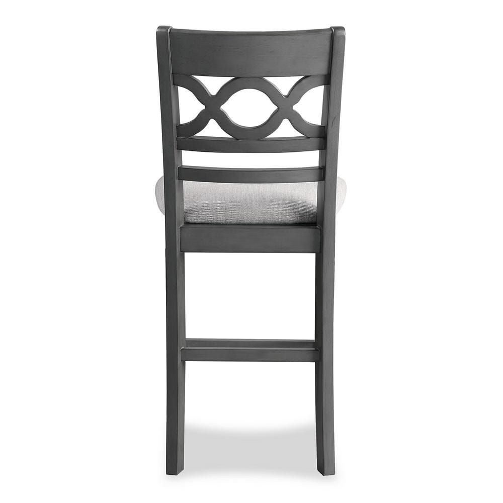 Cori Gray Round Wood Counter Dining Set with 4 Chairs