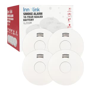 Photoelectric Smoke Alarm With 10-Years Sealed Lithium Battery (4-Pack)