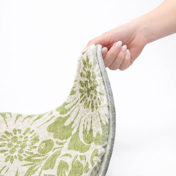Dream Shag Premium Machine Washable Abstract ADS551 Aloe 2 ft. x 3 ft. Accent Rug