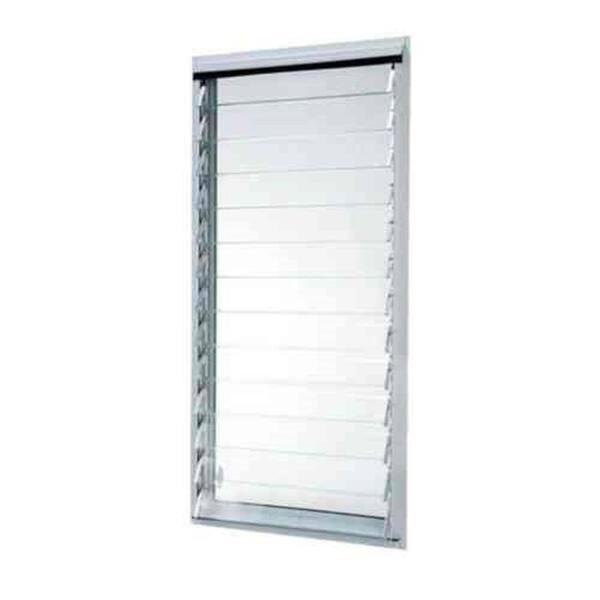 TAFCO WINDOWS 23 in. x 47.875 in. Jalousie Utility Louver Awning Aluminum Screen Window in White