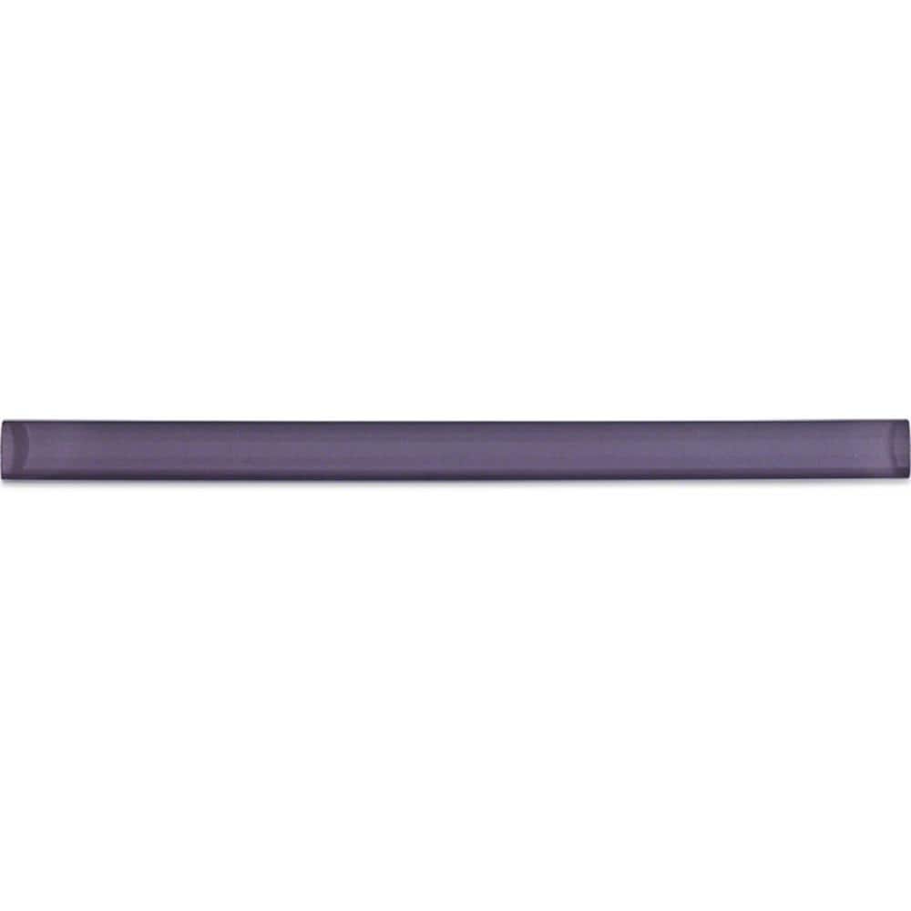 Plum Glass Round Tile Trim for Wall Accent
