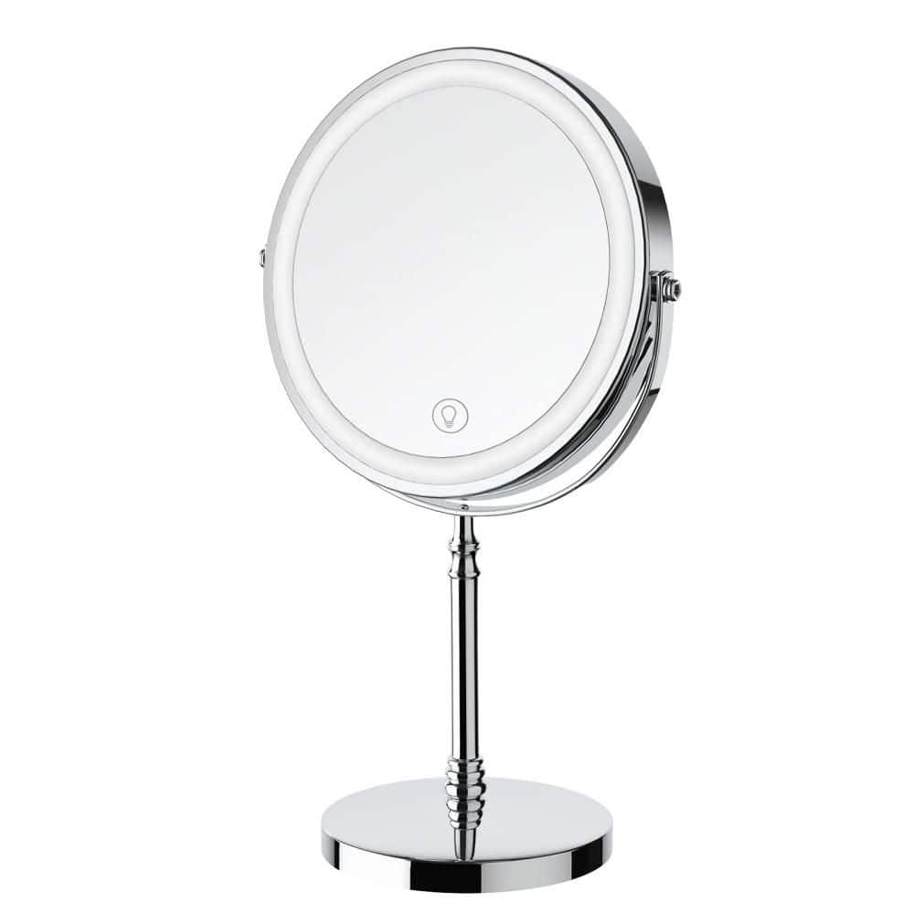 8 in. W x 15 in. H Rechargeable Double Sided Magnifying Vanity Mirror, Makeup Mirror with Lights, 360° Rotation price history on PriceWatchPro