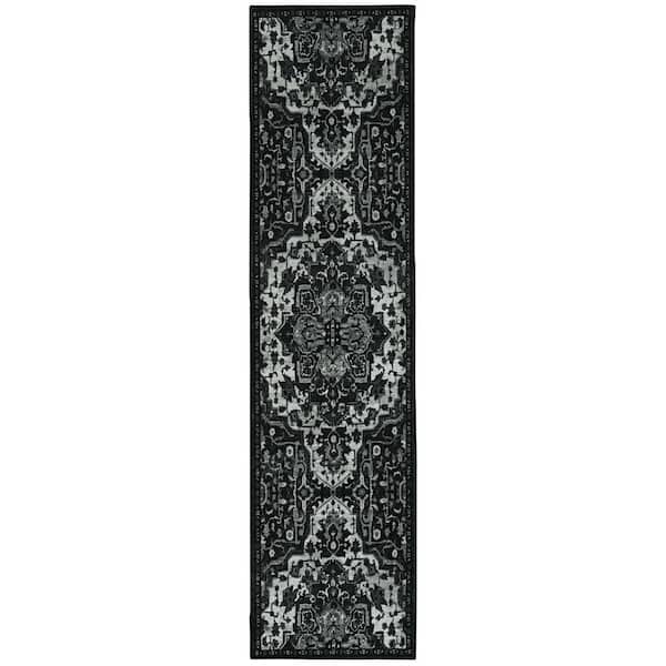 Mohawk Home Emiko Black 2 ft. x 5 ft. Oriental Area Rug