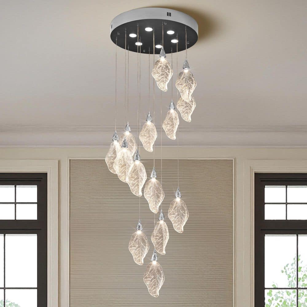 【セール】 14Light H in. 78 Modern YUYI Integrated Crystal Silver LED 靴