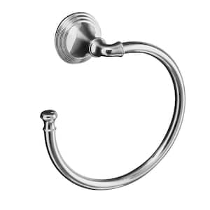 Devonshire Brass Towel Ring in Polished Chrome