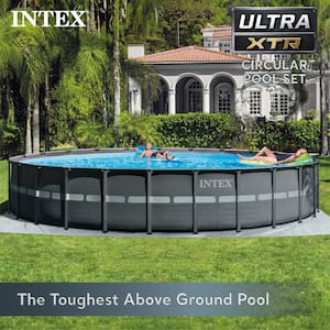 24 ft. x 52 in. Ultra XTR Frame Round Swimming Pool Set with Sand Filter Pump